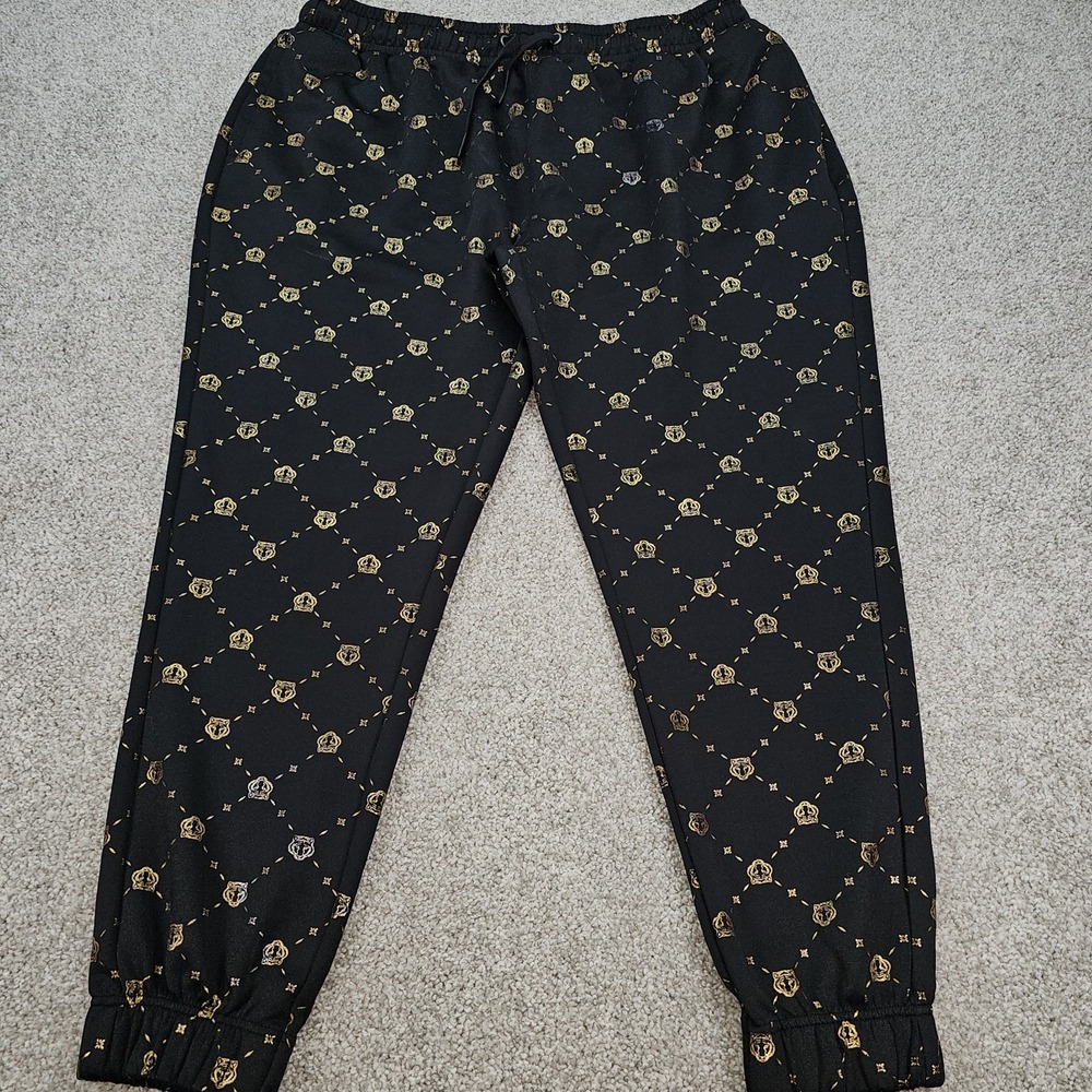 Drill Clothing Company Men's Black‎ & Gold Track Sweat Pants Size 3XL